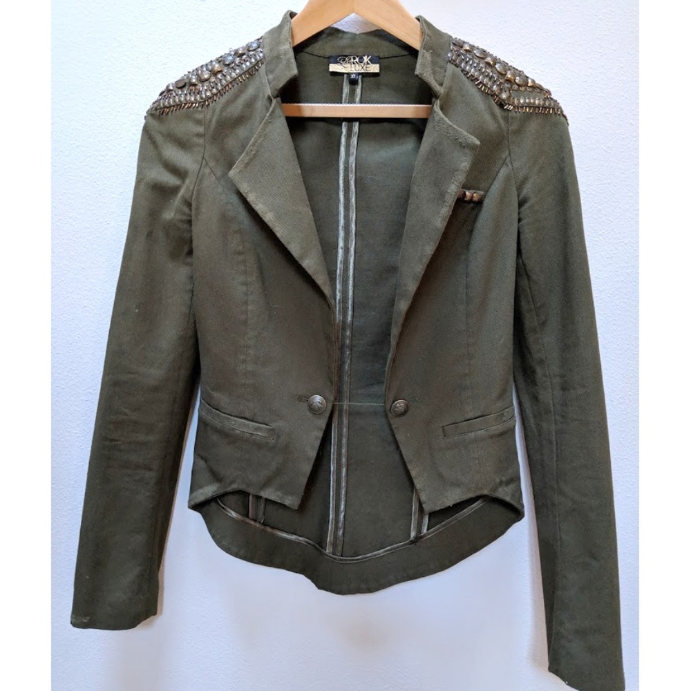 La ROK Luxe Olive Green Jacket
